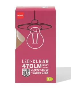 led peer clear E27 2.9W 470lm