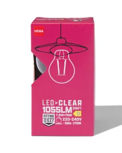 led peer clear E27 7.8W 1055lm dim
