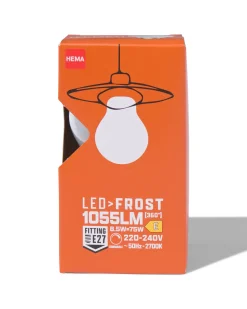 led peer glass frost E27 8.5W 1055lm dim