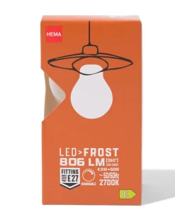 led peer glass frost E27 4.9W 806lm dim
