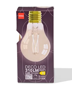 led peer goud E27 4W 310lm dim