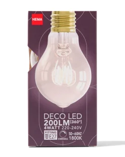 led peer goud E27 4W 200lm spiral