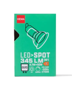 led spot clear GU10 4.7W 345lm dim