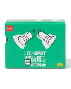 led spot GU10 2.5W 345lm - 2 stuks