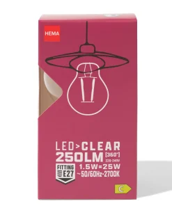 ledlamp peer clear E27 1.5W 250lm