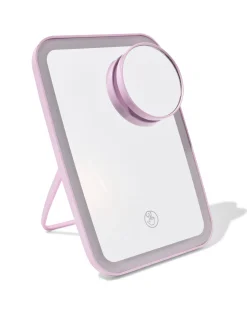 led-reisspiegel 21.9x15.9x2.5cm lila