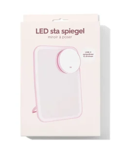 led-reisspiegel 21.9x15.9x2.5cm lila