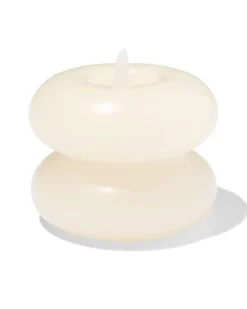 led-vormkaars⌀10x9.5cm ivoor