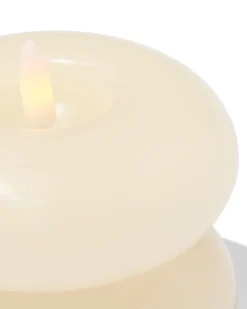 led-vormkaars⌀10x9.5cm ivoor