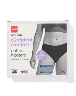 lekvrij hipster katoen voor licht urineverlies middenblauw