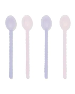 lepeltjes glas pastel - 4 stuks