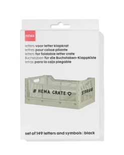 letters voor letterbord krat zwart