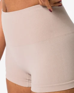 licht corrigerende shortie naadloos katoen beige