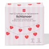 lichtsnoer 2m met 12 hartjes voor binnen liefde