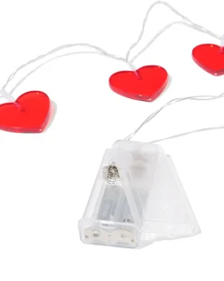 lichtsnoer 2m met 12 hartjes voor binnen liefde