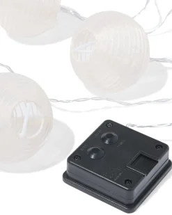 lichtsnoer 8.95m met 18 led-lampions wit voor binnen en buiten