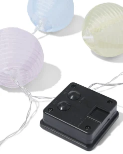 lichtsnoer 8.95m met 18 led-lampions kleur voor binnen en buiten