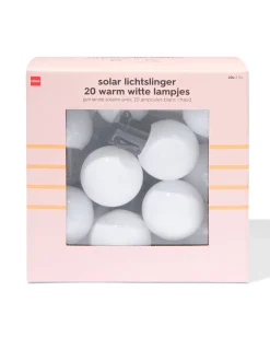 lichtsnoer solar 7m met 20 lampjes wit voor buiten