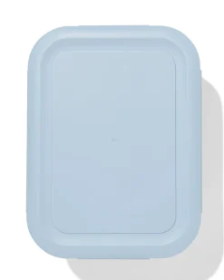 lunchbox 19.8x14.8x8cm lichtblauw-bruin