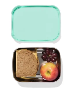 lunchbox 18.9x14.3x5.8cm rvs lichtblauw