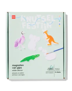 magneten van gips dieren - 6 stuks