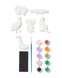 magneten van gips dieren - 6 stuks