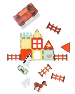 magnetische bouwtegels boerderij 20-delig
