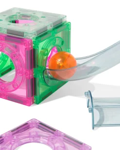 magnetische bouwtegels met knikkerbaan 52-delig