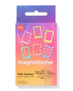 magnetische fotoframes streep - 6 stuks