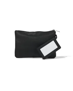 make-up tas plat zwart 14x21