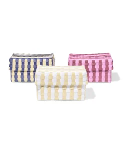 mand 20x15cm met deksel geblokt blauw