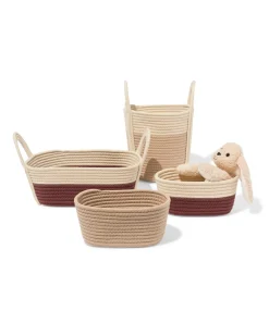 mand 34x13cm touw beige