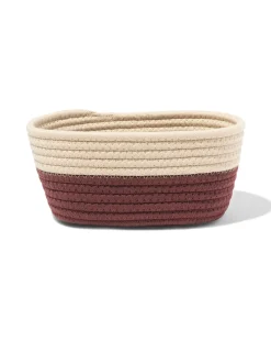 mand 23x11cm touw beige-bruin