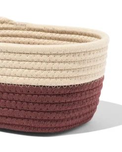 mand 23x11cm touw beige-bruin