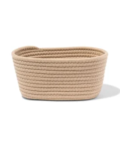 mand 23x11cm touw beige-bruin