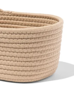 mand 23x11cm touw beige-bruin