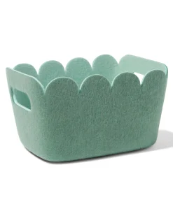 mand 20x12cm vilt donkergroen