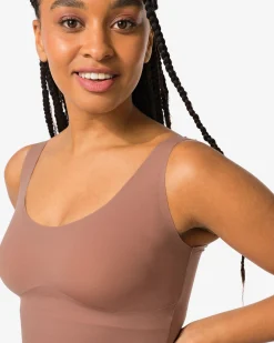 medium corrigerend dameshemd second skin middenbruin