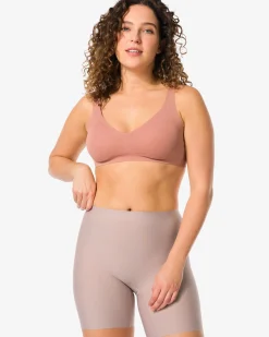 medium corrigerende biker hoge taille beige