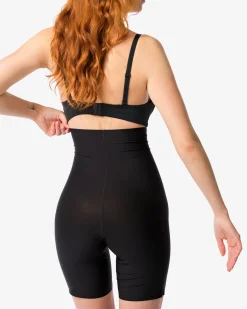 medium corrigerende biker extra hoge taille zwart