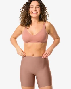 medium corrigerende biker hoge taille middenbruin