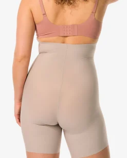 medium corrigerende biker extra hoge taille beige