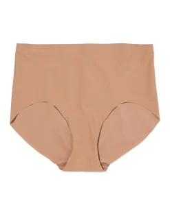medium corrigerende damesslip hoge taille lichtbruin