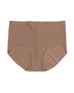 medium corrigerende damesslip hoge taille middenbruin