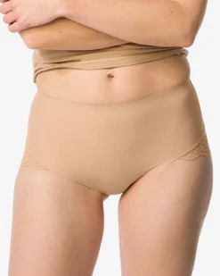 medium corrigerende slip hoge taille met kant beige