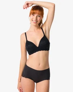 medium corrigerende slip met kant second skin zwart