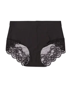 medium corrigerende slip met kant second skin zwart