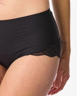 medium corrigerende slip met kant second skin zwart