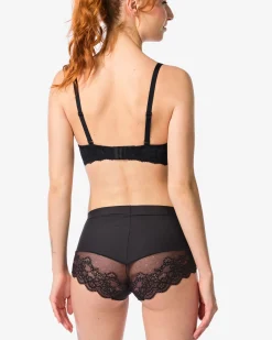 medium corrigerende slip met kant second skin zwart