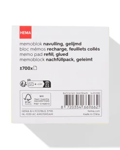 memoblok navulling pastel